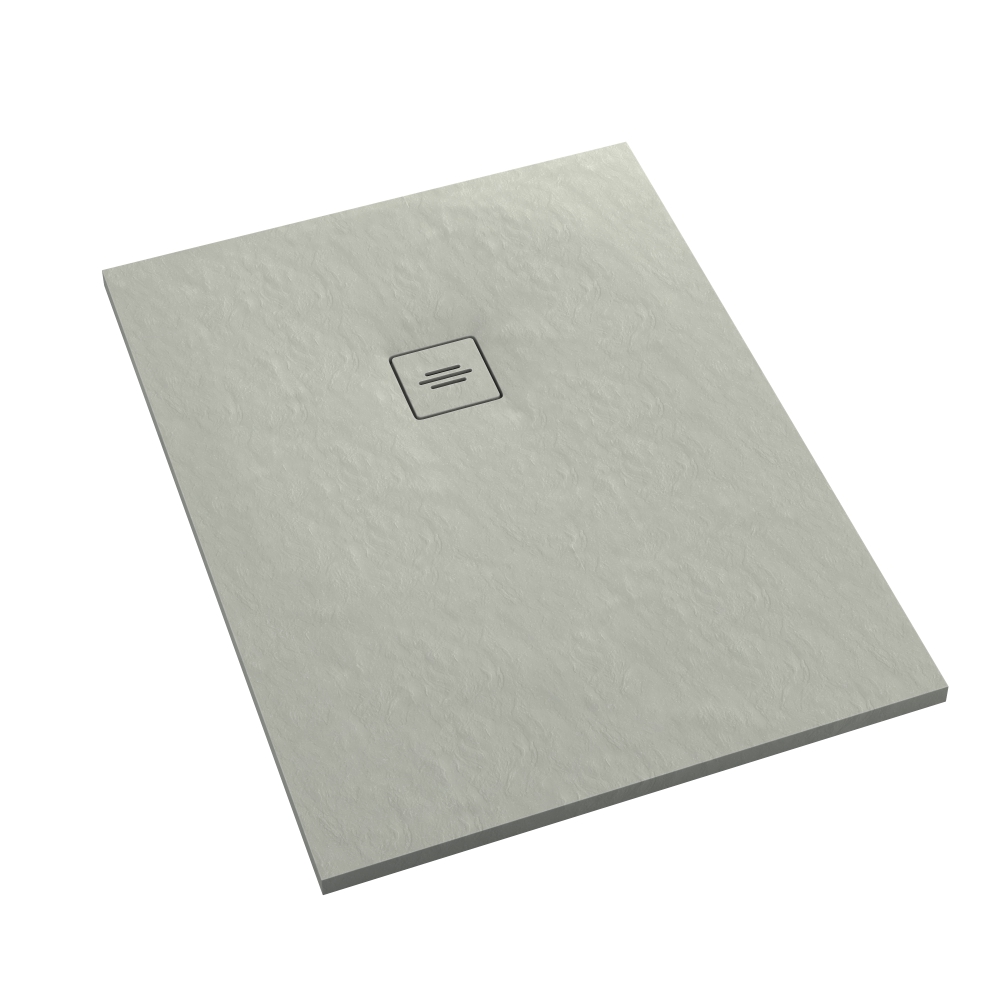 Schedline Protos Cement Stone obdĺžniková sprchová vanička 180x80 cm cementová 3SP.P1P-80180/CT/ST-M1/CT/ST