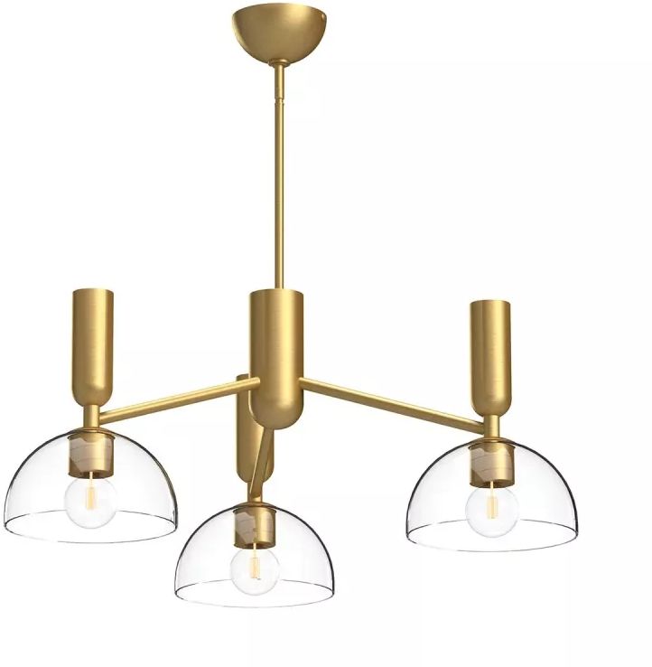 Elstead Lighting Jude stropné svietidlo 3x60 W ALM-JUDE3-GD-CL