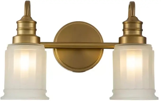Elstead Lighting Swell nástenná lampa 2x3 W mosadzná QZ-SWELL2-BB-BATH