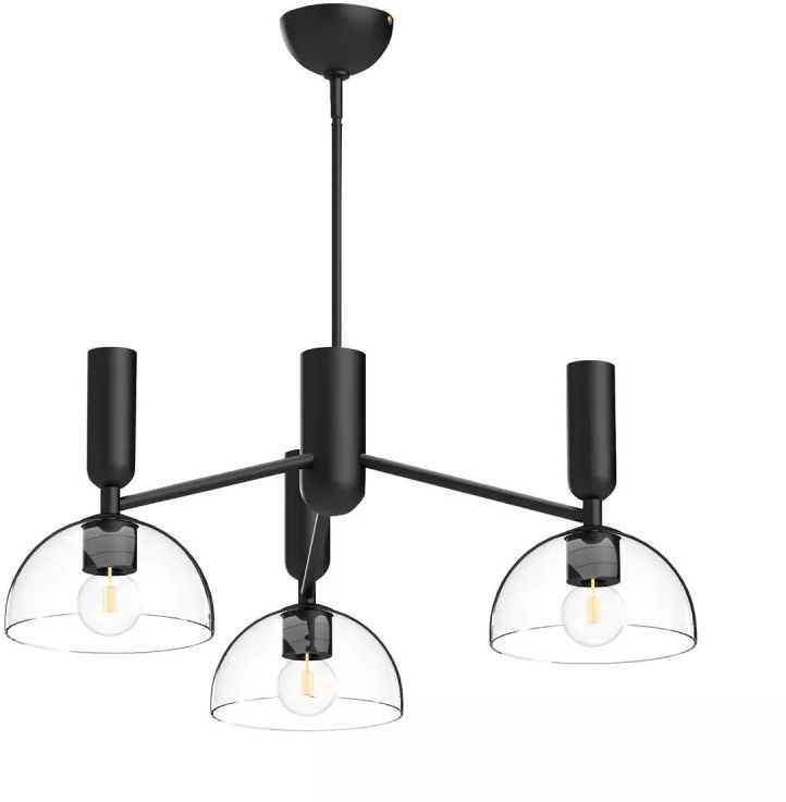 Elstead Lighting Jude stropné svietidlo 3x60 W čierna ALM-JUDE3-MB-CL