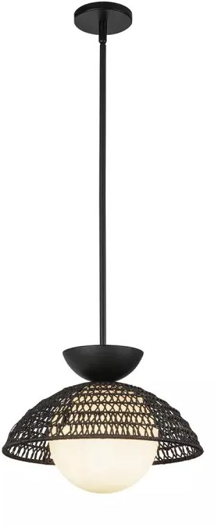 Elstead Lighting Perth závesné svietidlo 1x60 W čierna ALM-PERTH-P-BK