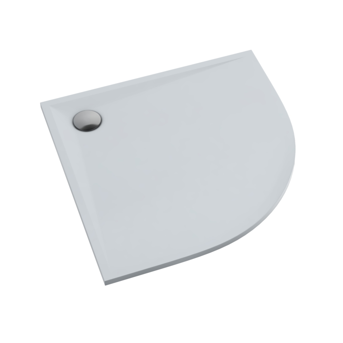 Schedline Libra Smooth White polkruhová sprchová vanička 80x80 cm biela 3SP.L1O-8080
