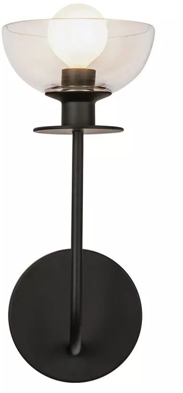Elstead Lighting Sylvia nástenná lampa 1x40 W čierna ALM-SYLVIA-1WB-BK-CL