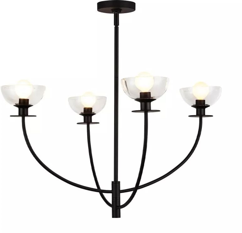 Elstead Lighting Sylvia stropné svietidlo 4x40 W čierna ALM-SYLVIA4-BK-CL