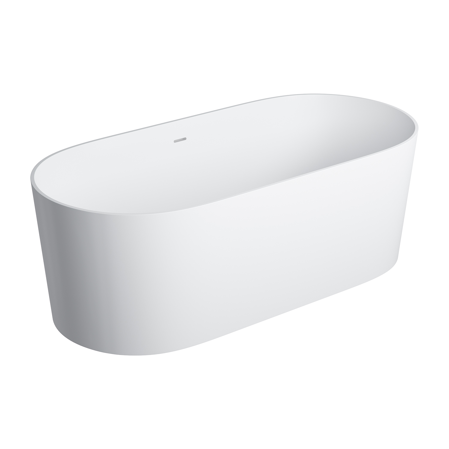 Omnires Ovo M+ voľne stojaca vaňa 160x75 cm oválne biela OVO160WWZPBM