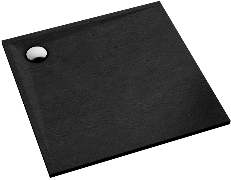 Schedline Libra Black Stone štvorcová sprchová vanička 80x80 cm čierna 3SP.L1K-8080/C/ST