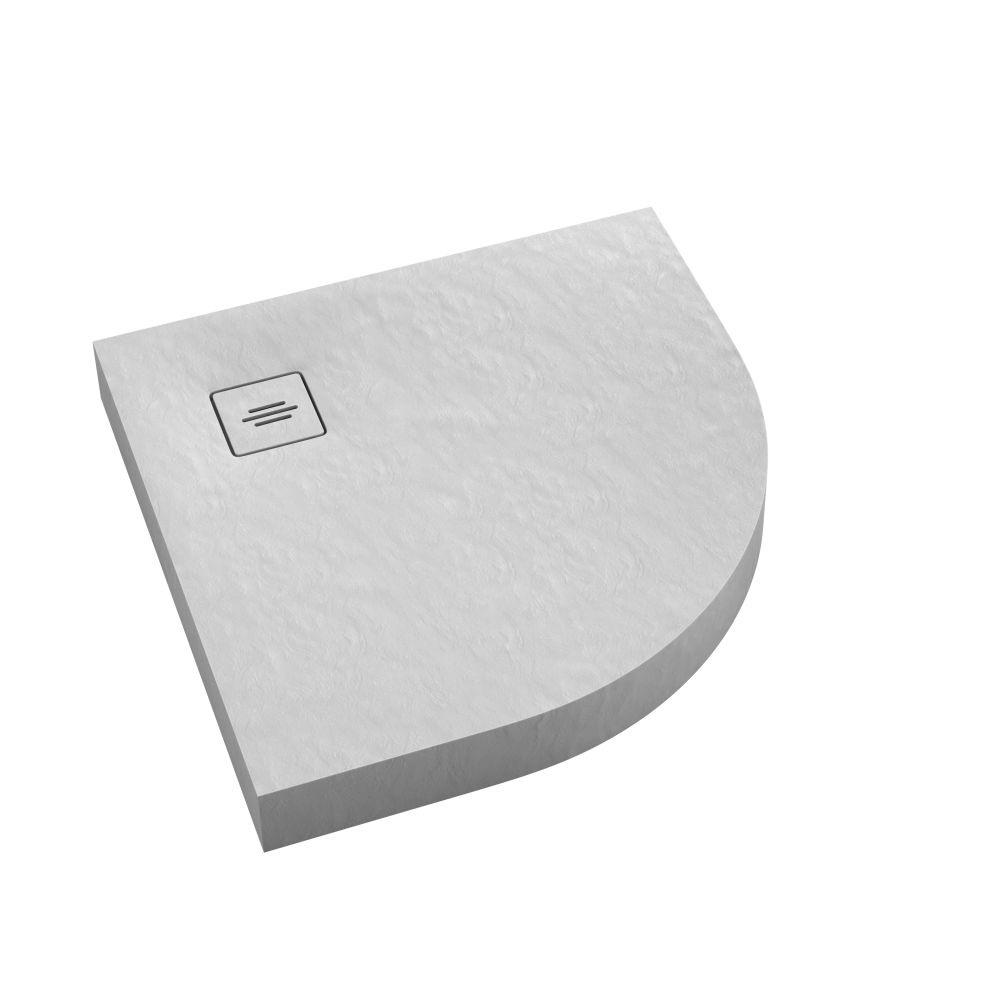 Schedline Nonlimits White Stone polkruhová sprchová vanička 90x90 cm biela 3ST.N1O-9090/B/ST-M1/B/ST