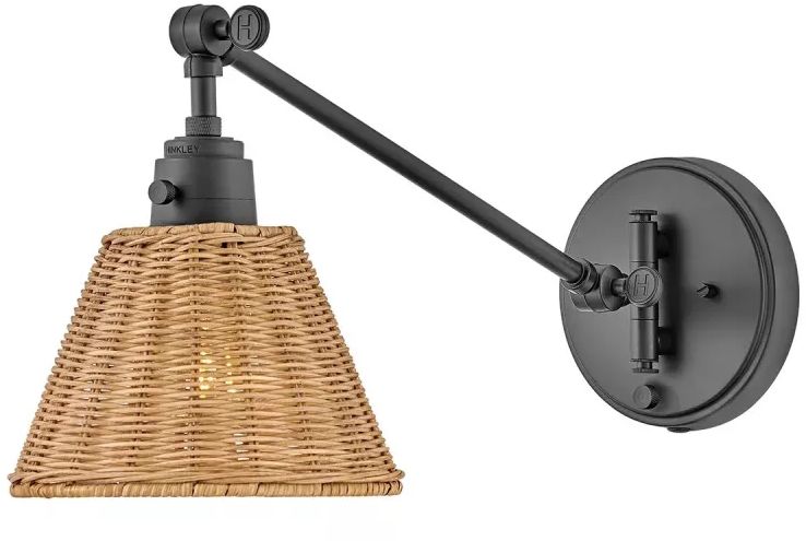 Elstead Lighting Arti nástenná lampa 1x60 W čierna-béžová HK-ARTI-1W-BK-NR