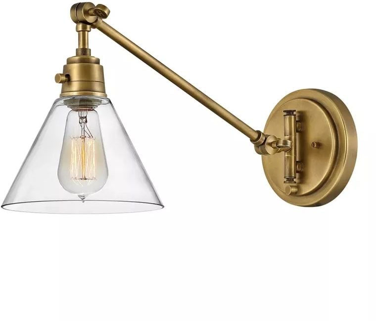 Elstead Lighting Arti nástenná lampa 1x60 W mosadzná HK-ARTI-1W-HB-CG