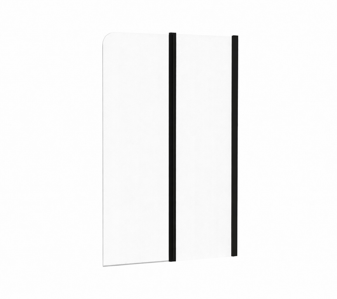 Ravak Chrome vaňová zástena 100 cm dvojdielny čierna lesklé/číre sklo 7QRA0300Z1