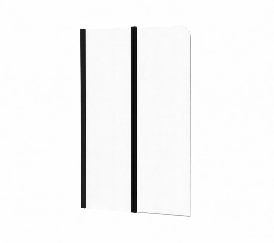Ravak Chrome vaňová zástena 100 cm dvojdielny čierna lesklé/číre sklo 7QLA0300Z1