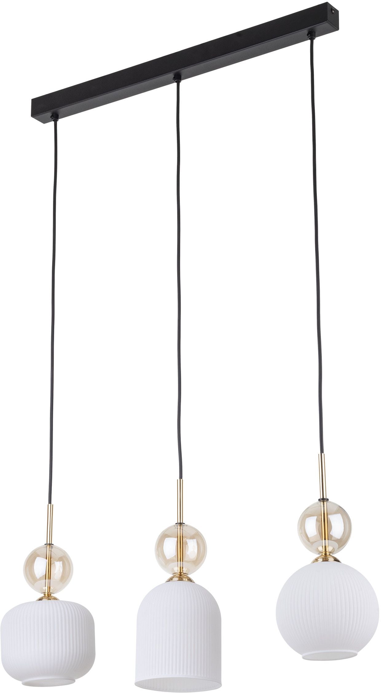 TK Lighting Sophia Cognac White závesné svietidlo 3x10 W biela-zlatá 11591