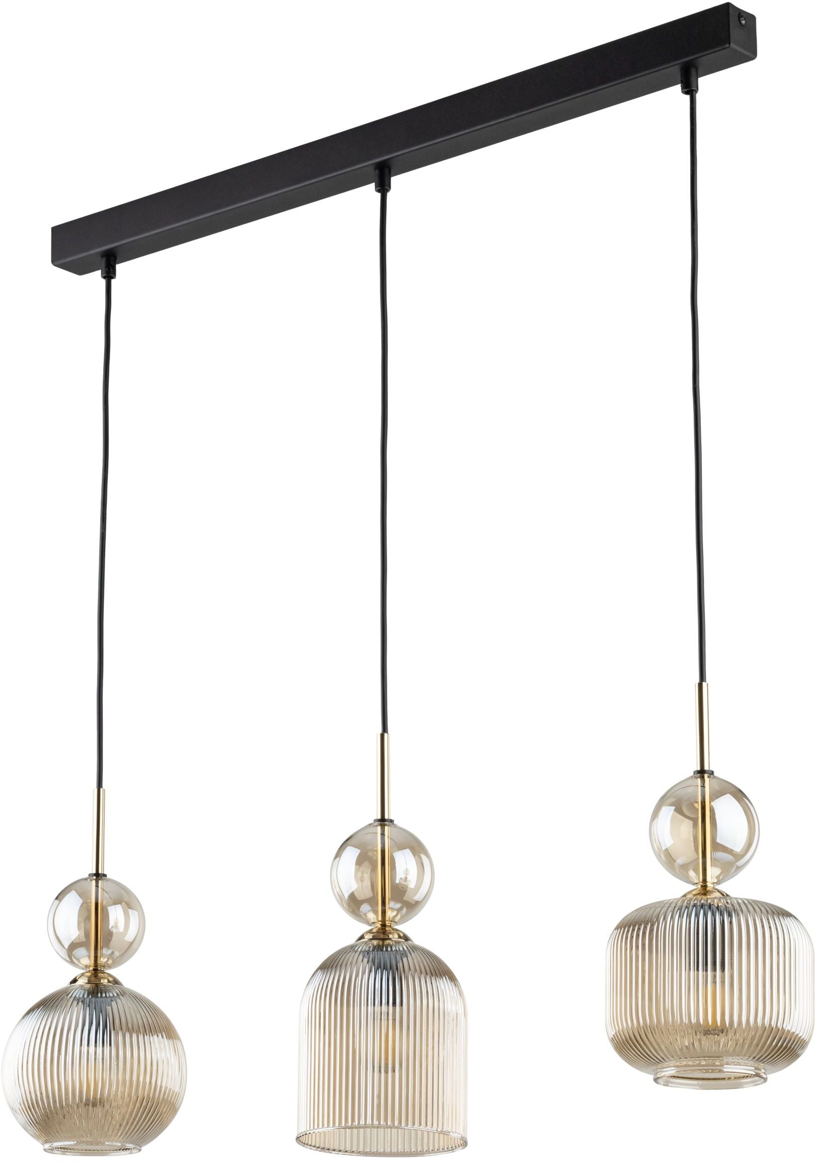 TK Lighting Sophia Cognac závesné svietidlo 3x10 W hnedá-jantárová 11042