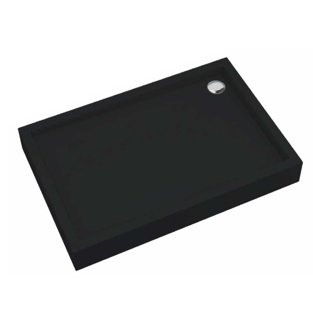 Schedpol Medium Black Mat obdĺžniková sprchová vanička 120x80 cm čierna 3.4738/C/MG