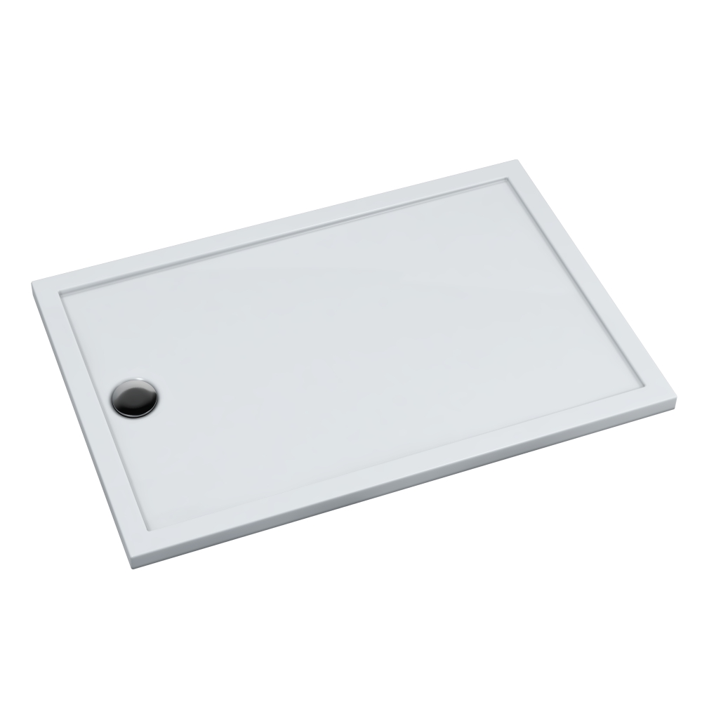 Schedline Sharper obdĺžniková sprchová vanička 100x90 cm biela 3S.S2P-90100