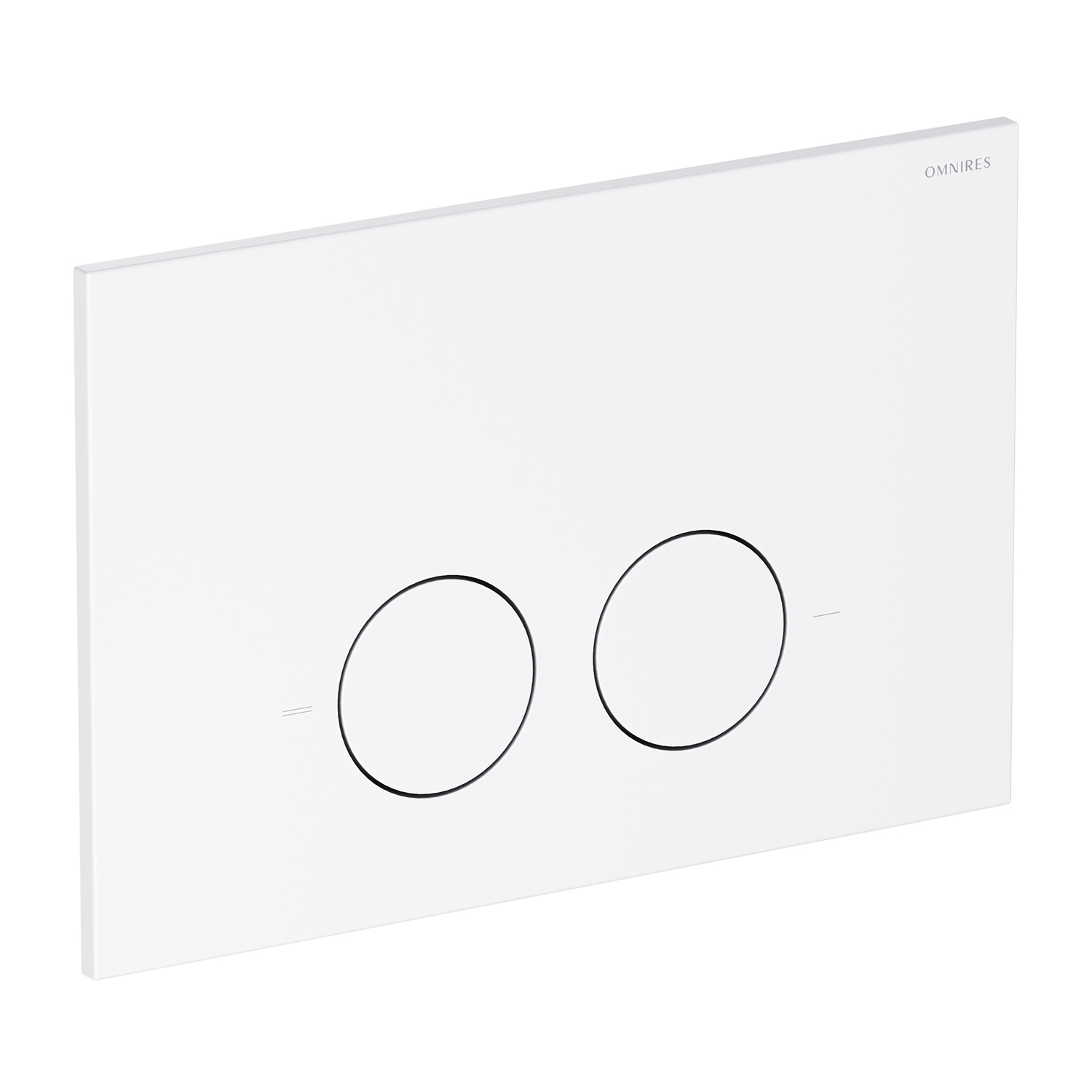 Omnires Minimal splachovacie tlačidlo do toalety biela MPS1WM