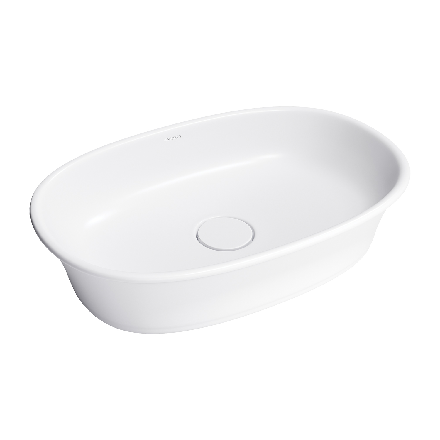 Omnires Classica M+ umývadlo 61x40 cm oválny pultové umývadlo biela matná CLASSICAUNBM