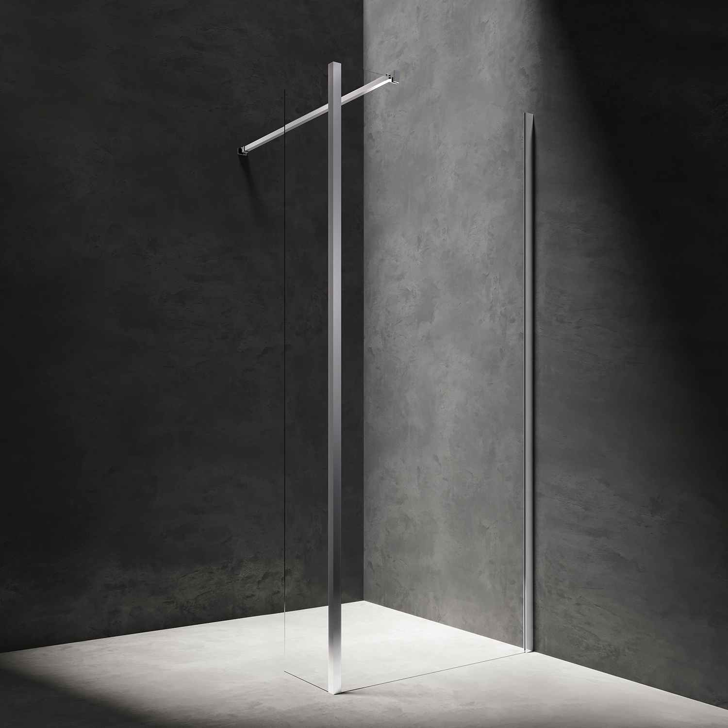 Omnires Marina sprchový kút walk-in 110x30 cm štvorcová chromová lesklé/priehľadné sklo MA1130CRTR