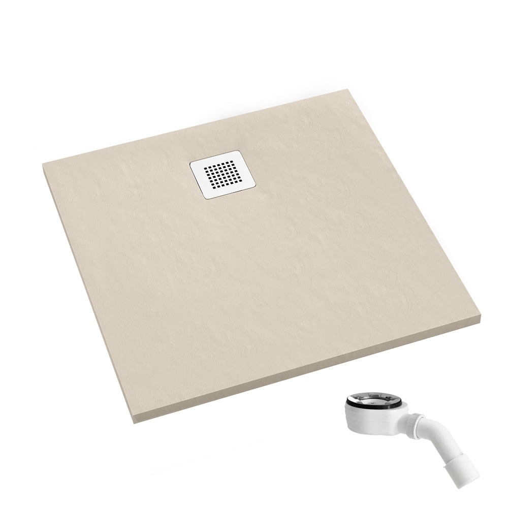 Schedpol Kalait Cashmere Stone štvorcová sprchová vanička 100x100 cm béžová 3.3202/PK/ST-M2
