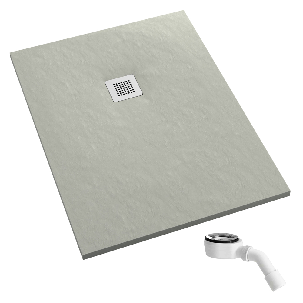 Schedpol Kalait Cement Stone obdĺžniková sprchová vanička 180x80 cm cementová 3.3114/CT/ST-M2