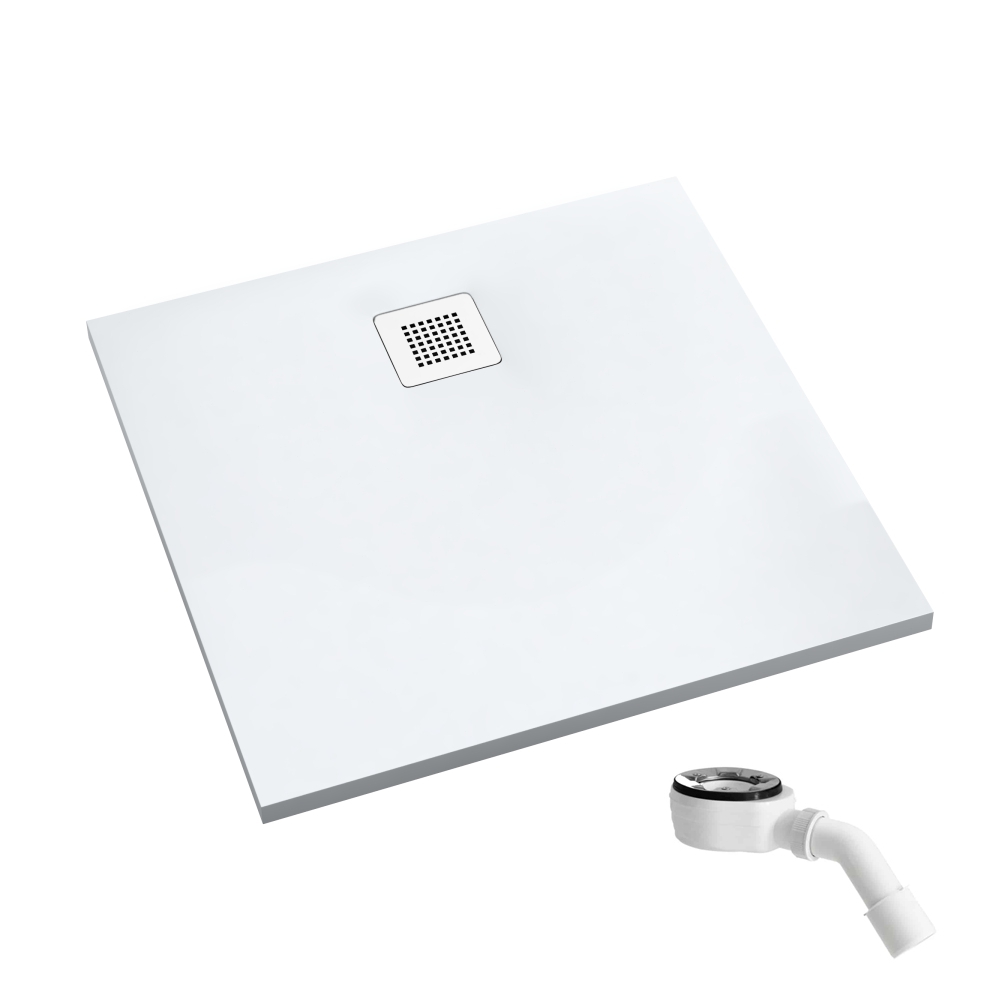 Schedpol Kalait Smooth White štvorcová sprchová vanička 90x90 cm biela 3.3201-M2