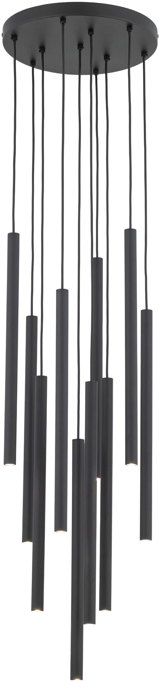 TK Lighting Ferro závesné svietidlo x8 W čierna 11492
