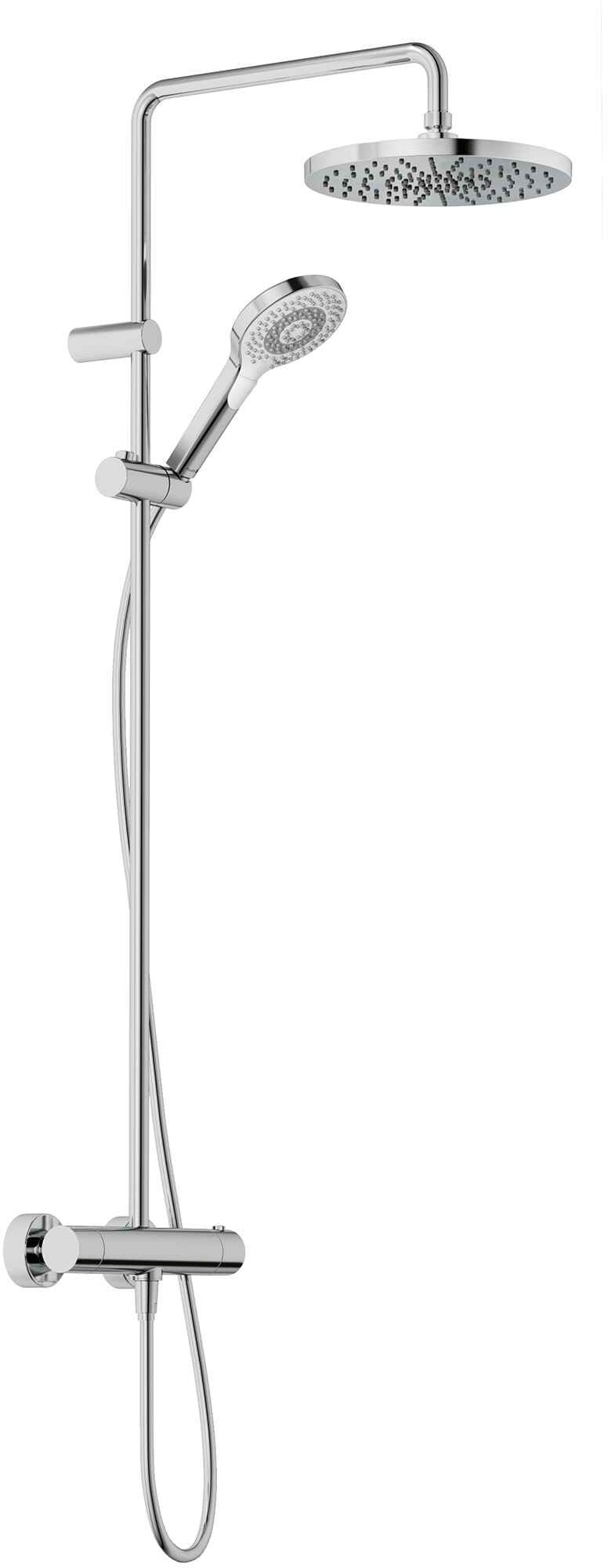 Kludi Dual Shower System sprchová súprava nástenná s termostatom s dažďovou sprchou chrómová 6906705-81