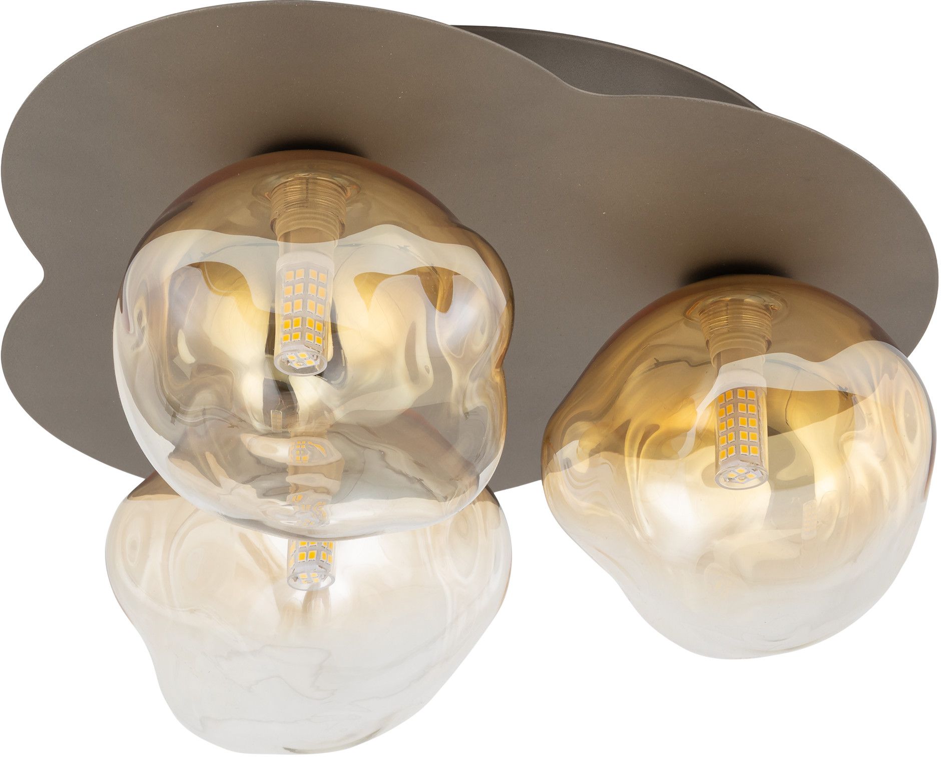 TK Lighting Lava New stropné svietidlo 3x8 W hnedá 11453