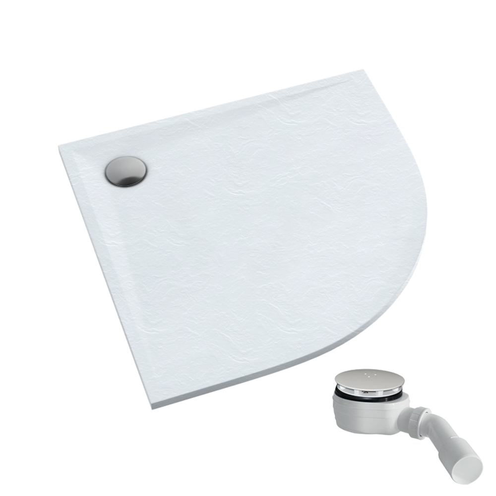 Schedpol Etrusco White Stone obdĺžniková sprchová vanička 90x90 cm biela 3.464/B/ST