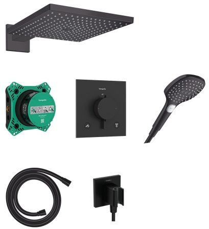 Hansgrohe Raindance E sprchová súprava podomietková s termostatom s dažďovou sprchou čierna 24623670