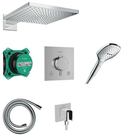 Hansgrohe Raindance E sprchová súprava podomietková s termostatom s dažďovou sprchou chrómová 24623000