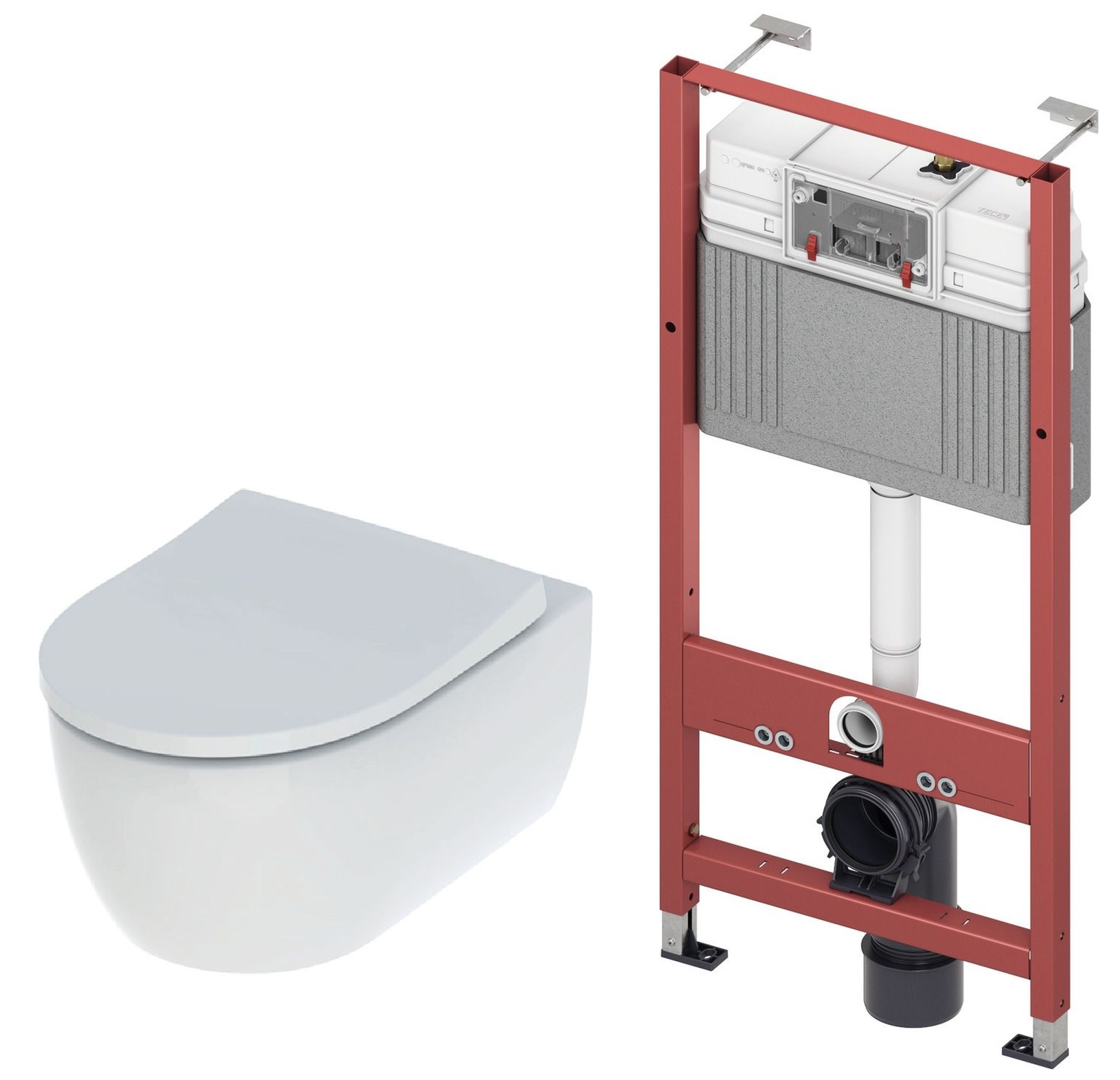 Súprava WC misa Geberit iCon 503.233.00.1, podomietková konštrukcia Tece Base 9400407