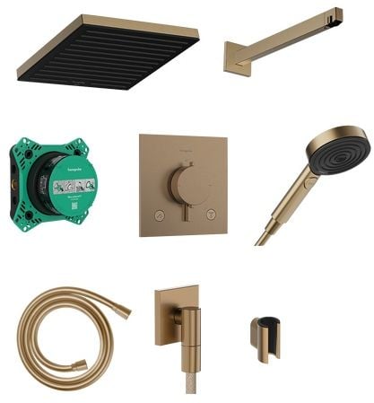 Hansgrohe Pulsify E sprchová súprava podomietková s termostatom s dažďovou sprchou || 24625140