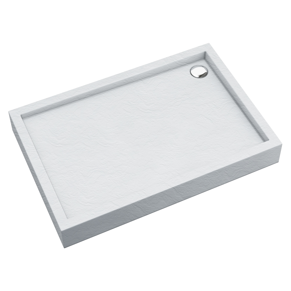 Schedpol Medium White Stone obdĺžniková sprchová vanička 120x90 cm biela 3.4747/B/ST