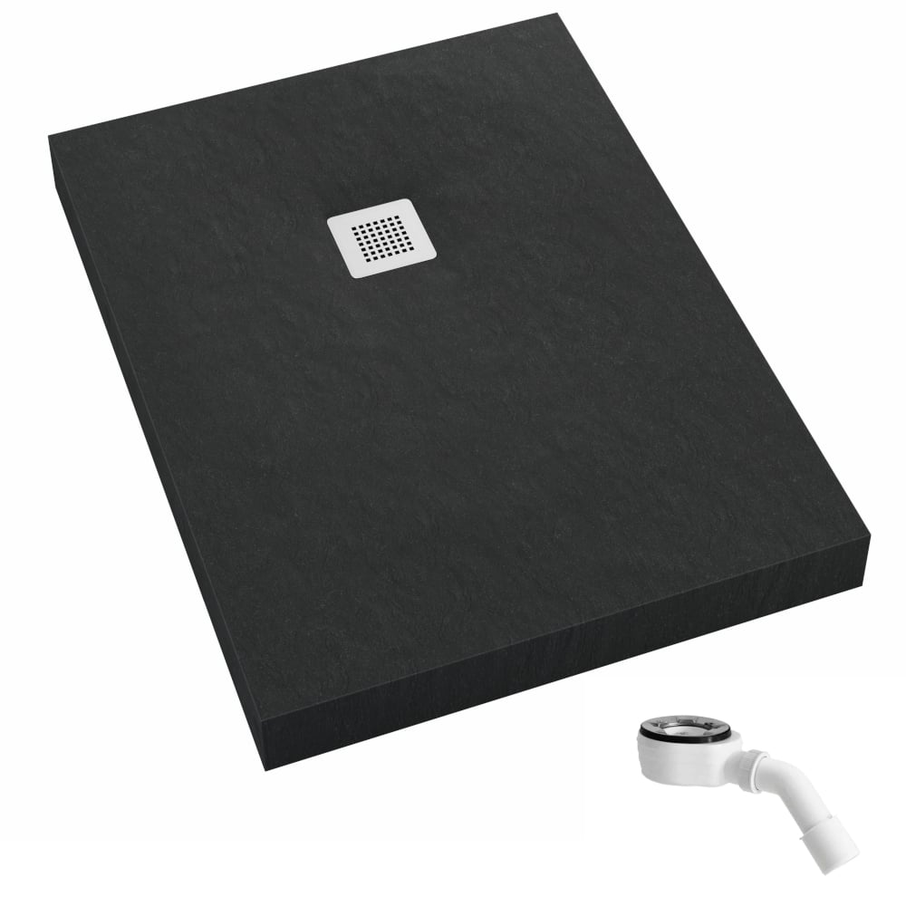 Schedpol New Horizons Black Stone obdĺžniková sprchová vanička 180x80 cm čierna 3.3314/C/ST-M2