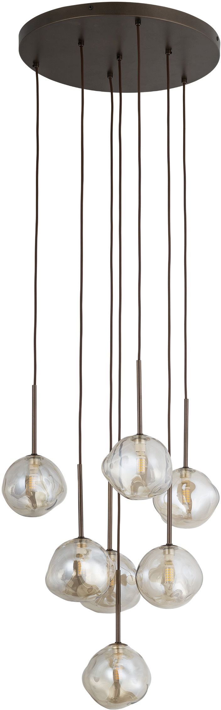 TK Lighting Lava závesné svietidlo 4x8 W hnedá 11328