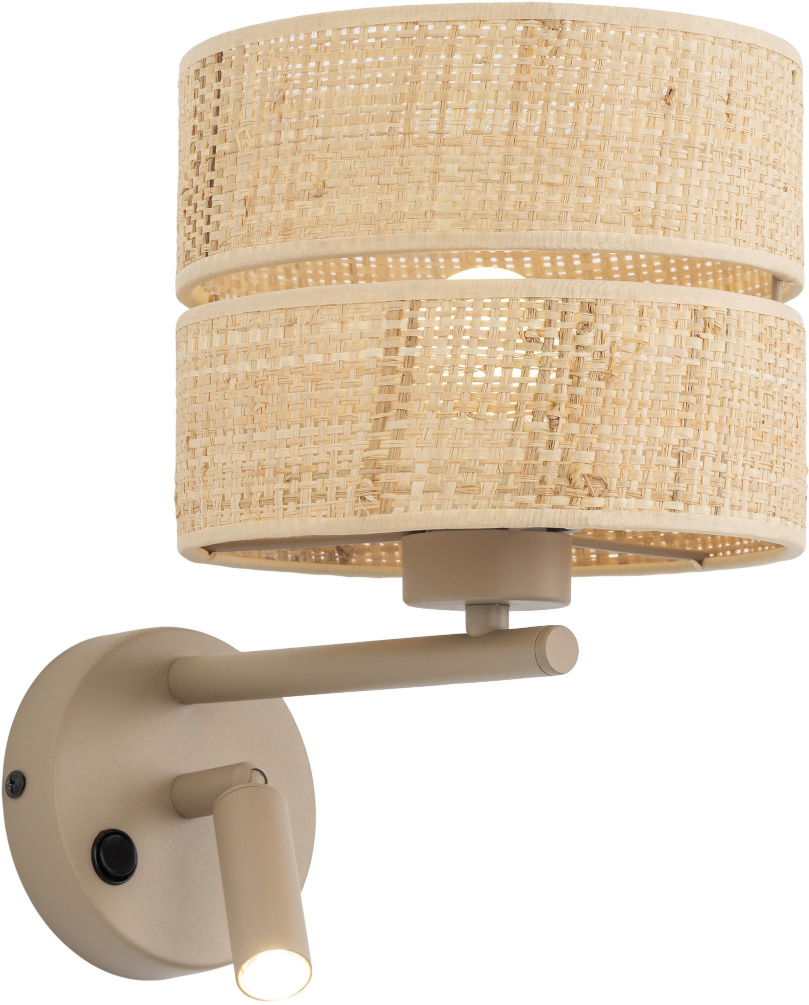 TK Lighting Calma nástenná lampa 2x8 W béžová 11600