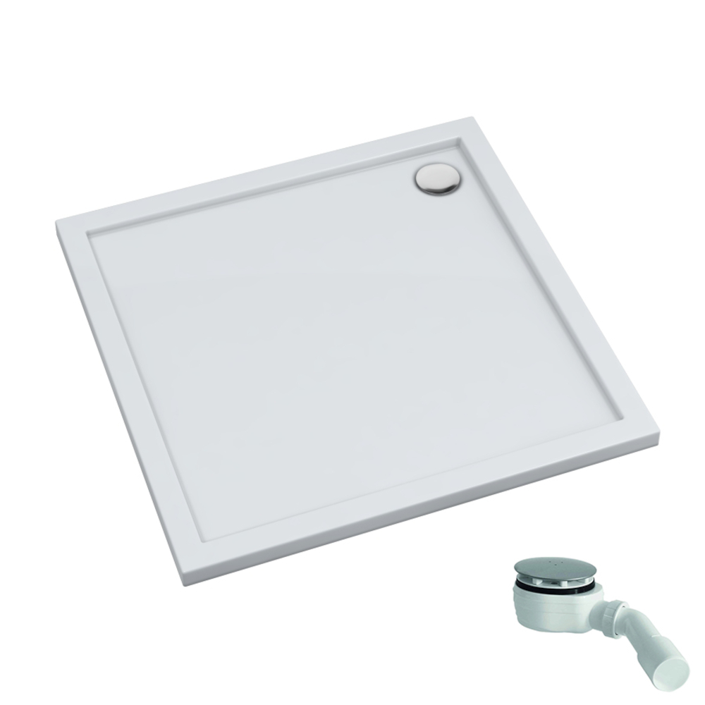 Schedpol Caspar New štvorcová sprchová vanička 75x75 cm biela 3.2386
