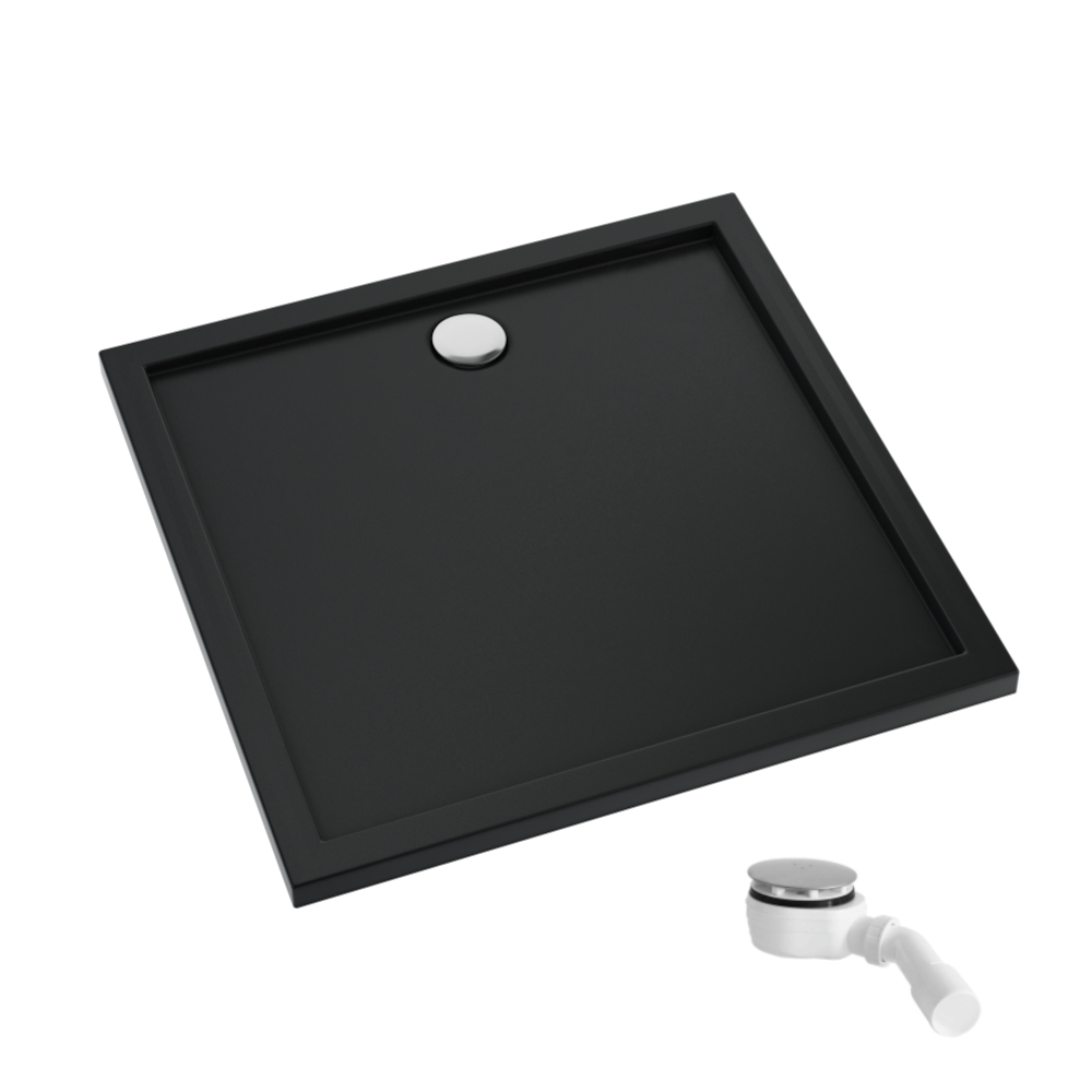Schedpol Caspar New Black Mat štvorcová sprchová vanička 80x80 cm čierna 3.2330/C/MG
