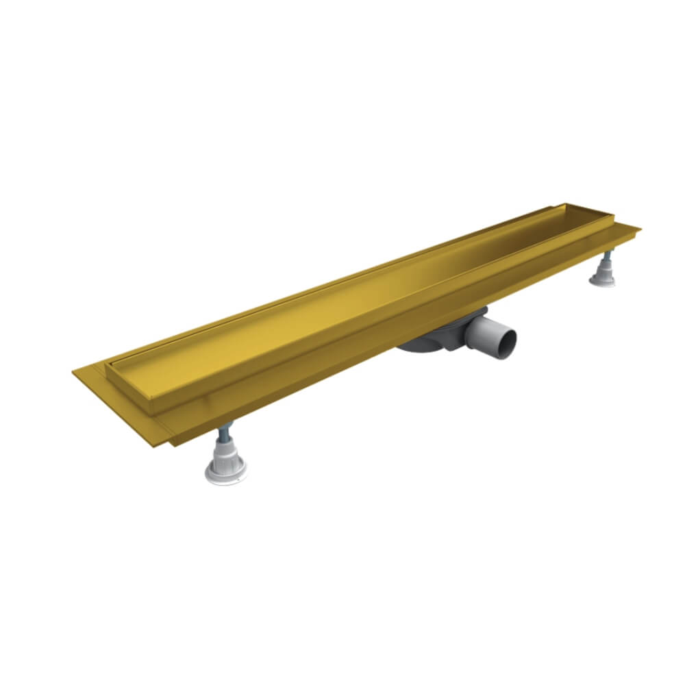 Schedpol Base-Low Gold - Gold Plate lineárny odtok 60 cm zlatá OLP60/ZST-LOW