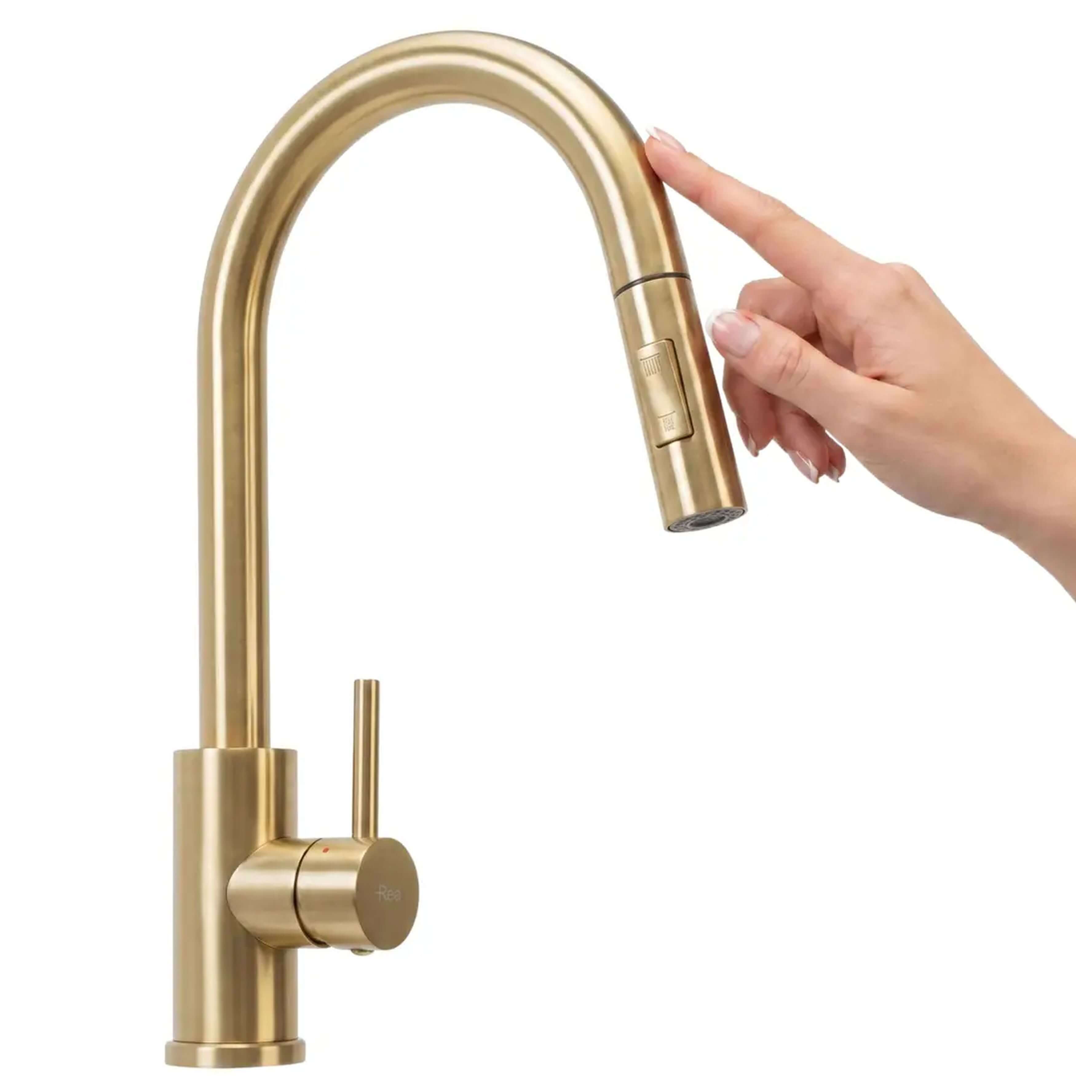Rea Fresh Touch kuchynská batéria stojánková zlatá/staré zlato REA-B9842