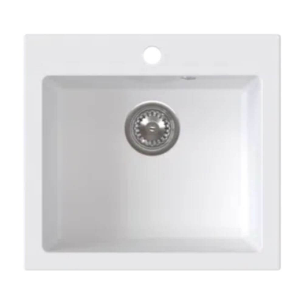 Ferro Stampo granitový drez 49x45 cm biela DRGS1/45/49WH