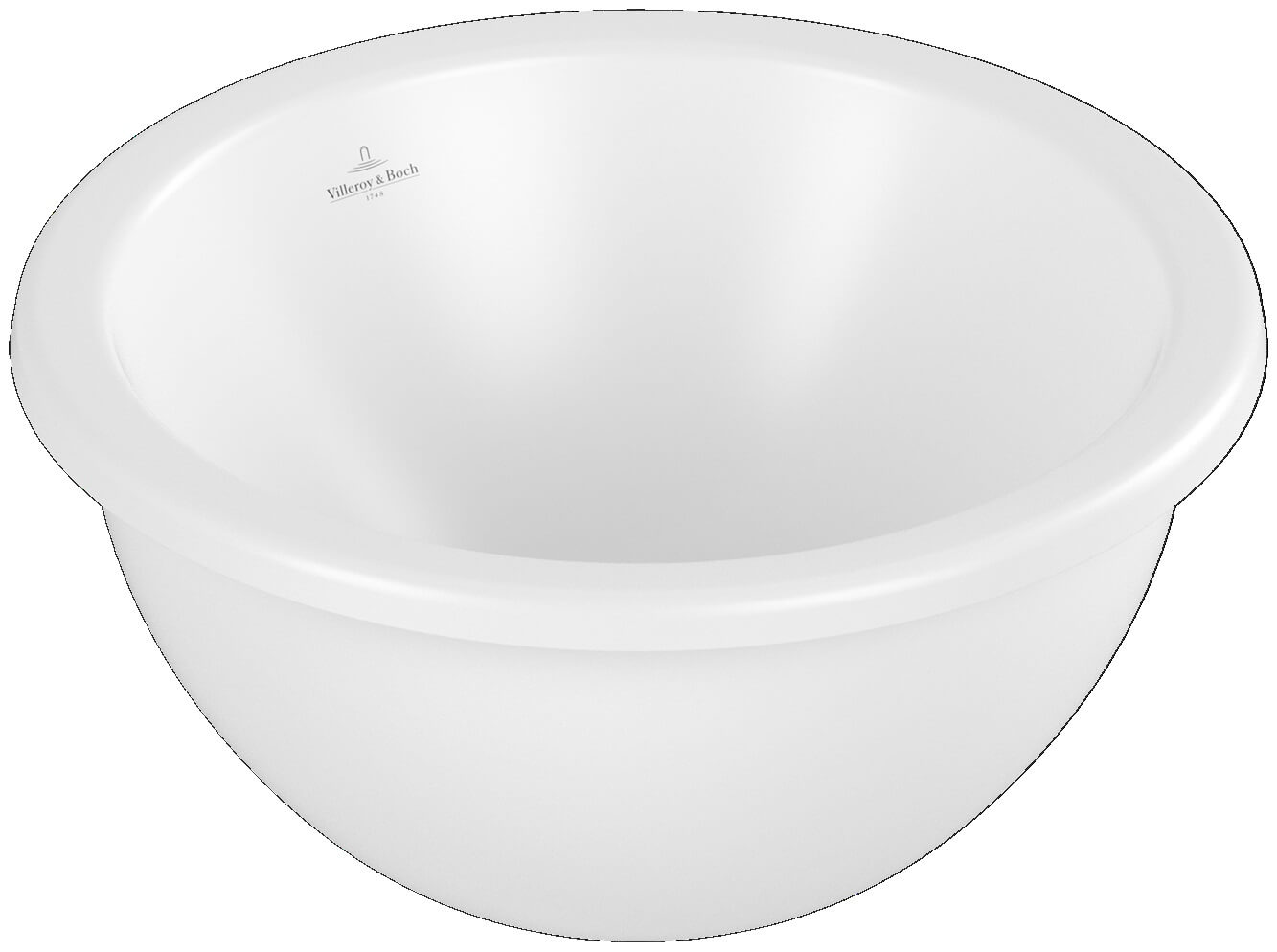 Villeroy & Boch Loop & Friends umývadlo 33x33 cm okrúhly podpultové umývadlo biela lesklá 4A5100RW