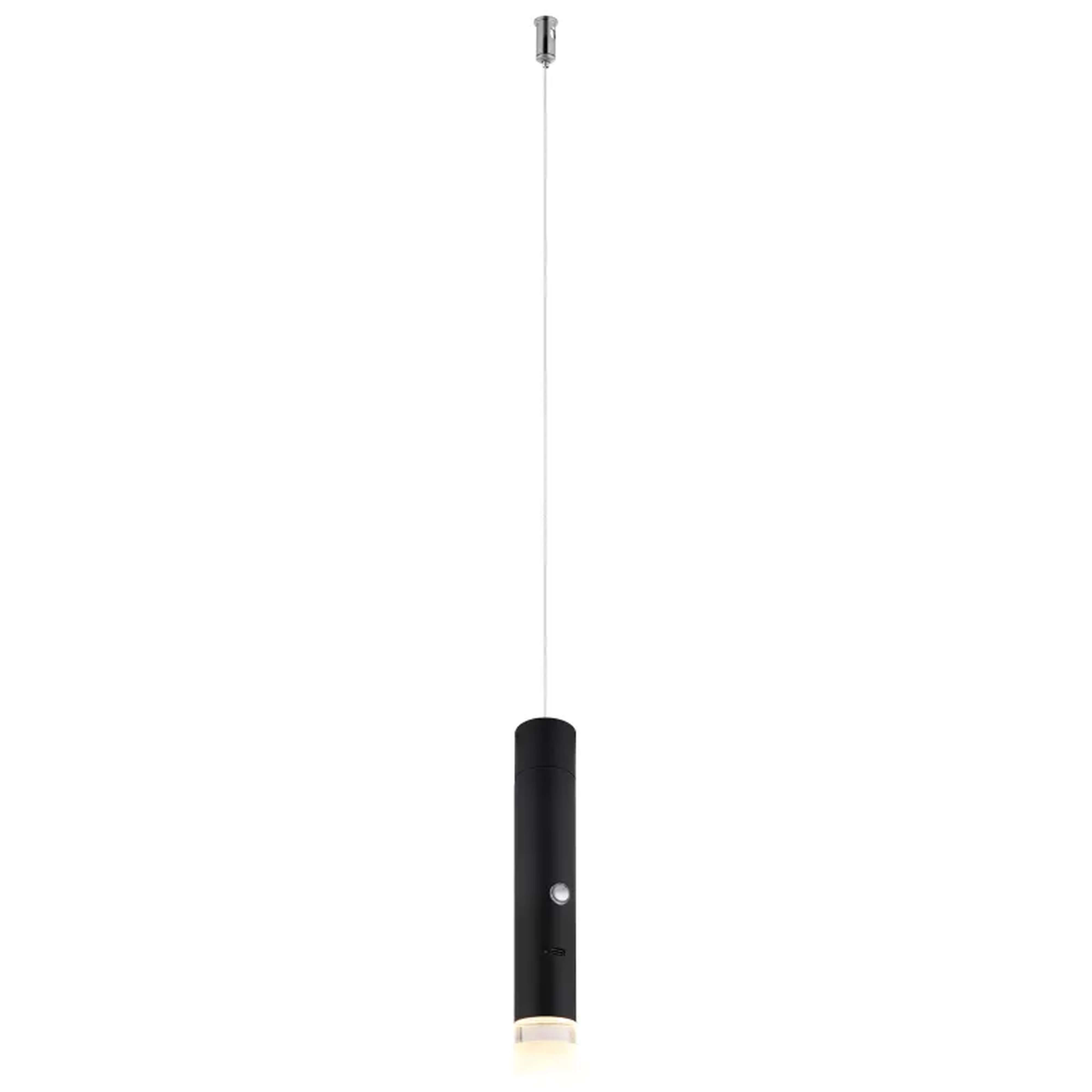 Globo Lighting Pelo závesné svietidlo 1x2 W čierna-priehľadná 16060