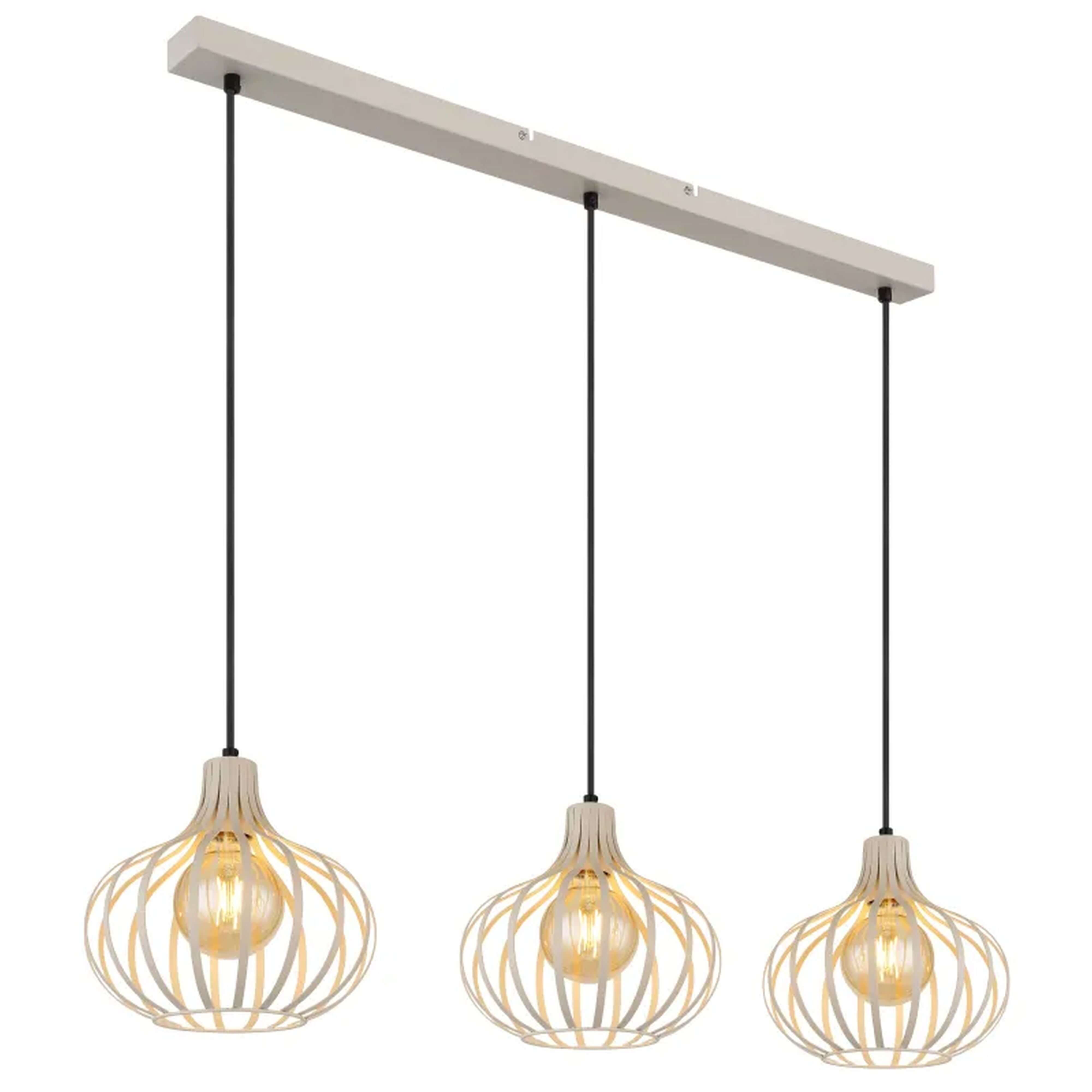 Globo Lighting Mateo závesné svietidlo 3x60 W krémová 33370319