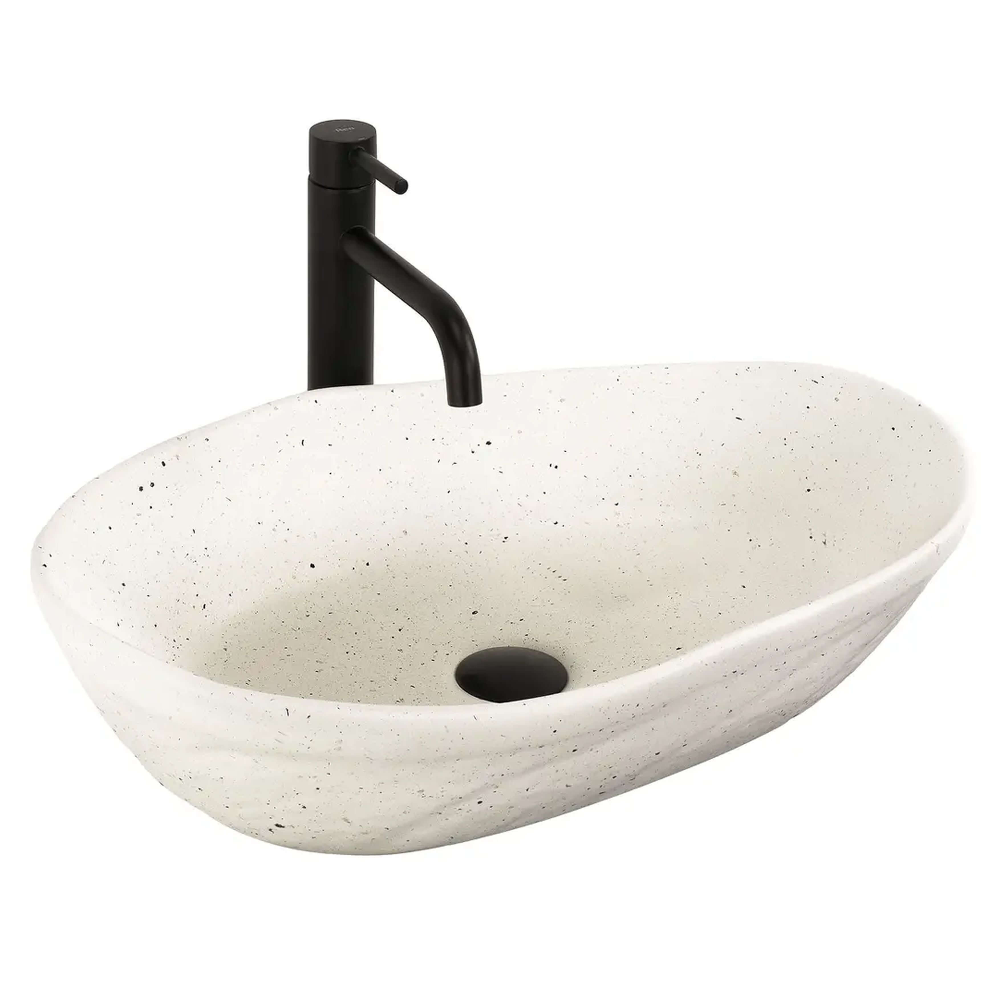 Rea Emilia umývadlo 56x37 cm oválny pultové umývadlo matná REA-U3509