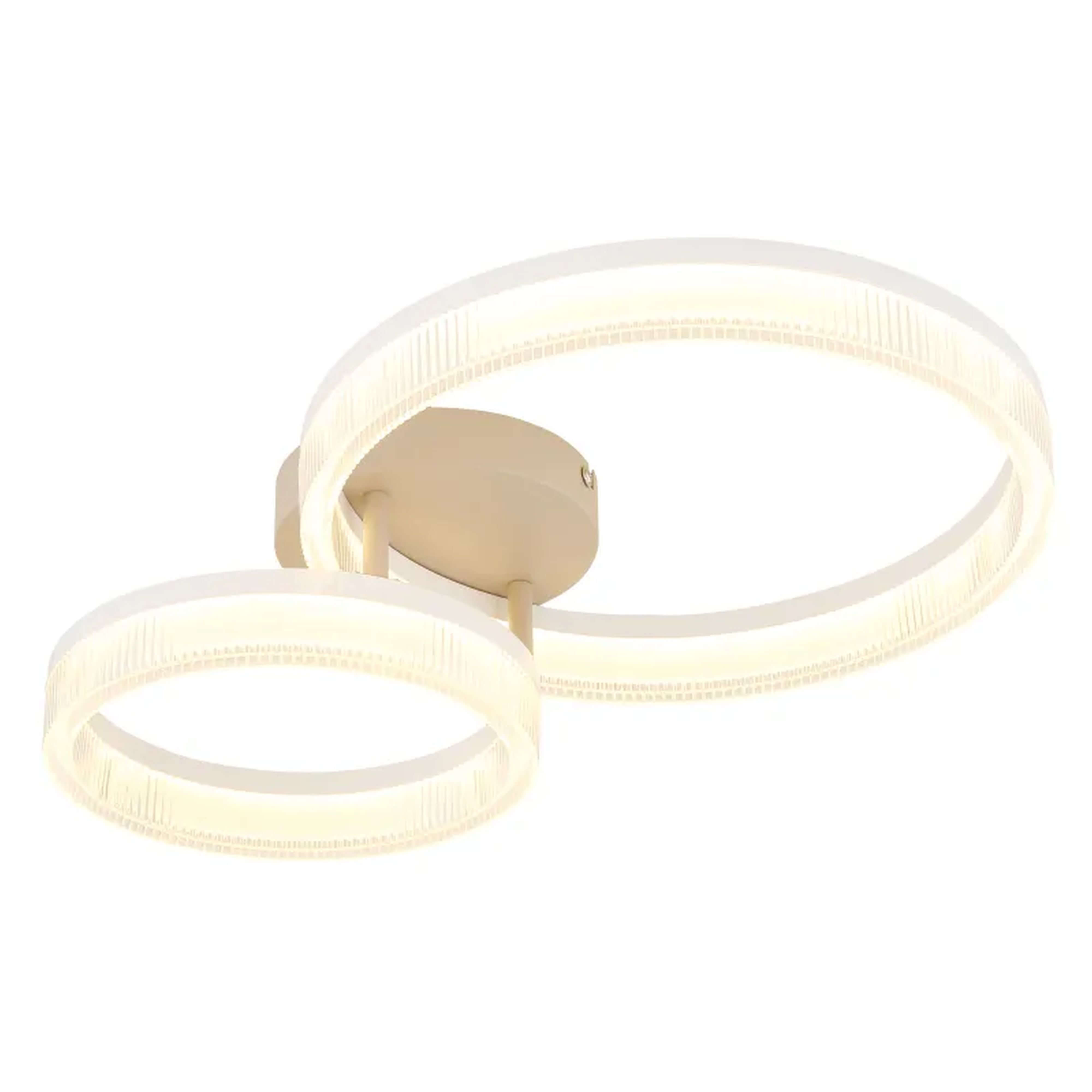 Globo Lighting Zara stropné svietidlo 2x24 W biela-piesková 48046D2