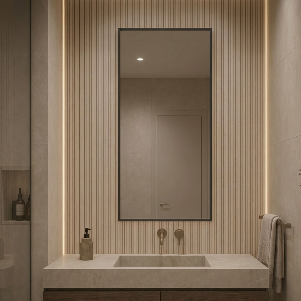 Baltica Design Aluma zrkadlo 50x100 cm odĺžnikový čierna 5904107933511