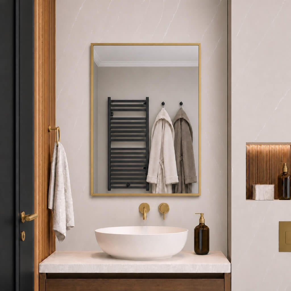 Baltica Design Aluma zrkadlo 60x80 cm odĺžnikový zlatá 5904107933504