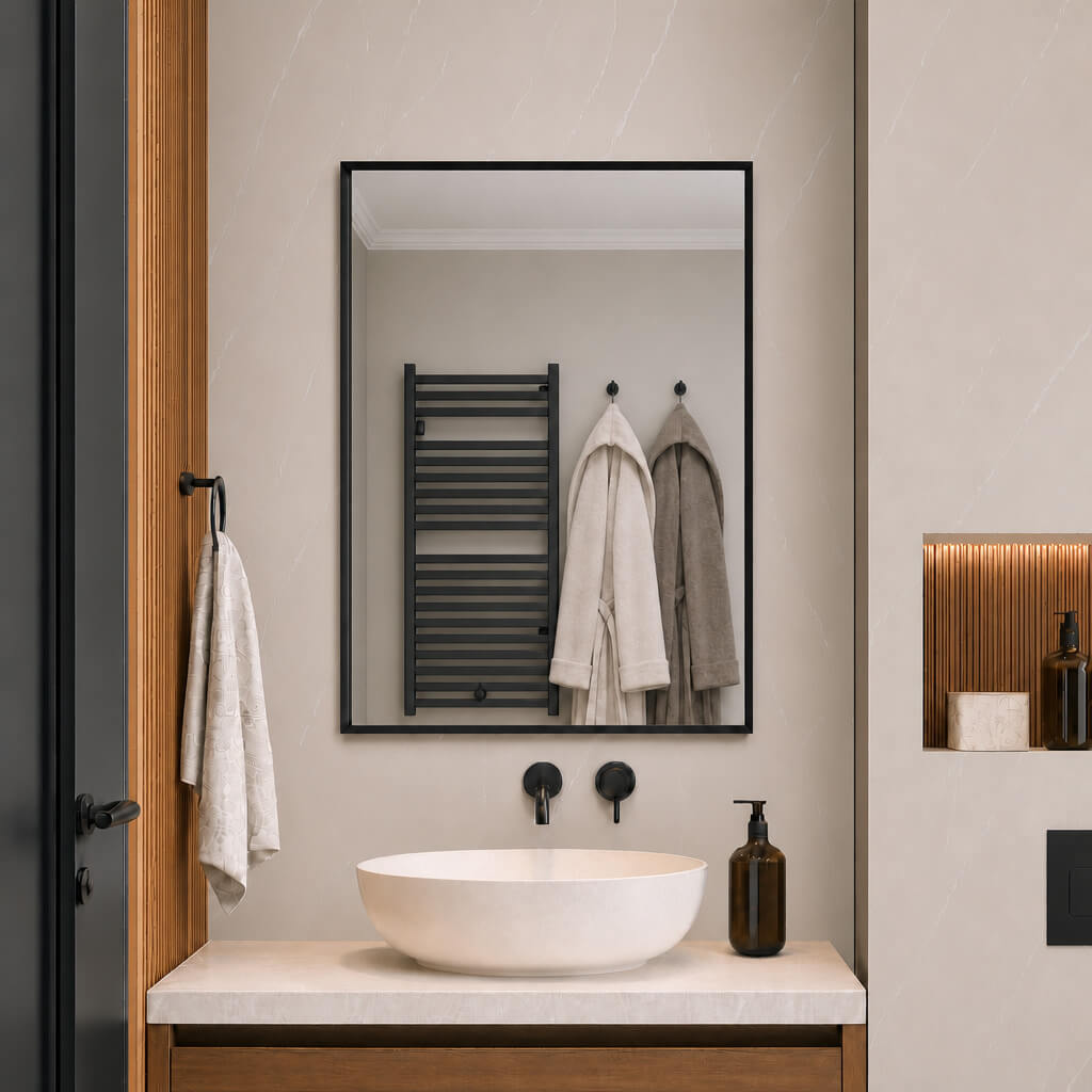 Baltica Design Aluma zrkadlo 60x80 cm odĺžnikový čierna 5904107933498